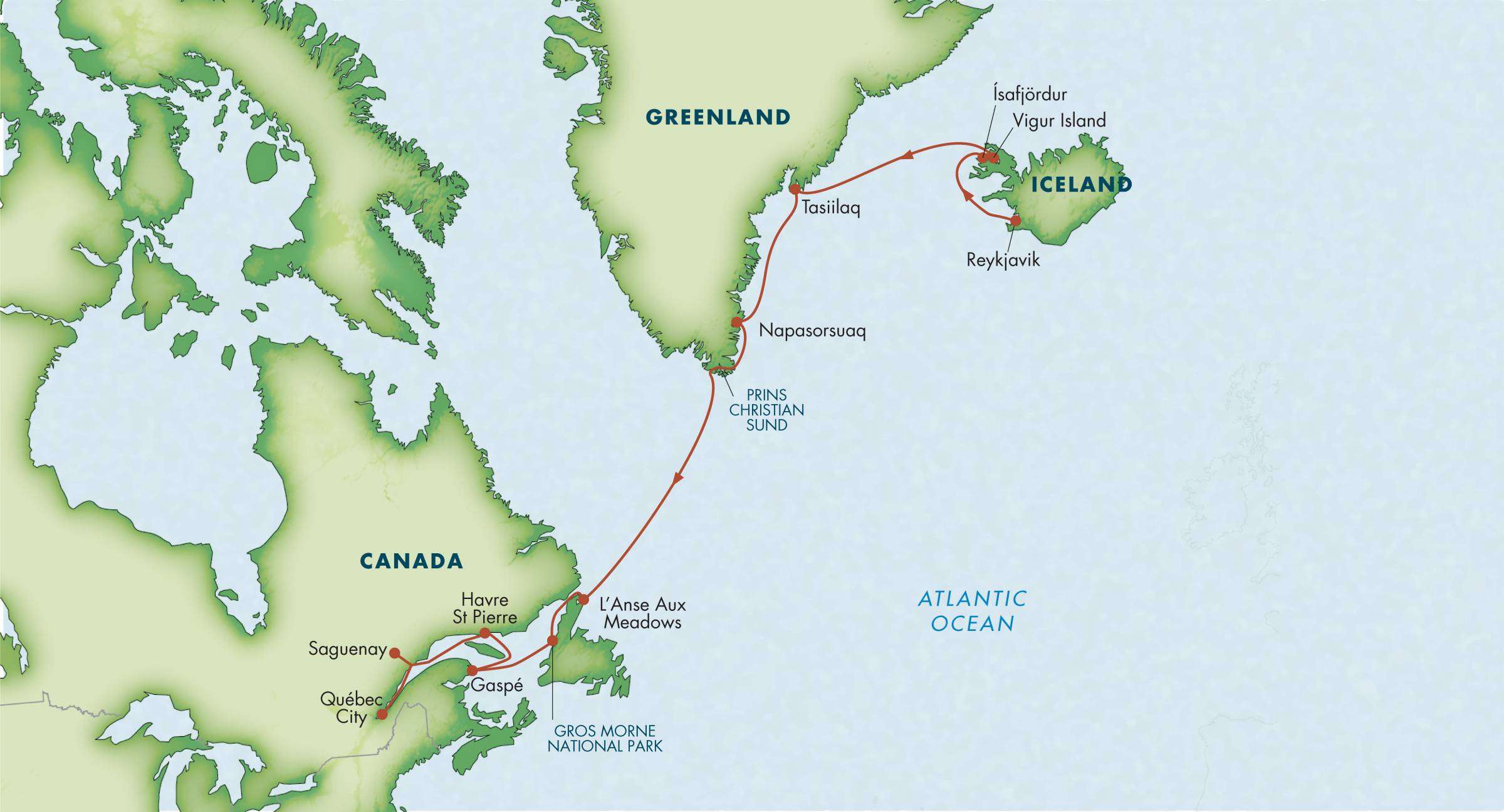 Path of the Vikings: Reykjavik to Quebec - Peregrine Travel Centre