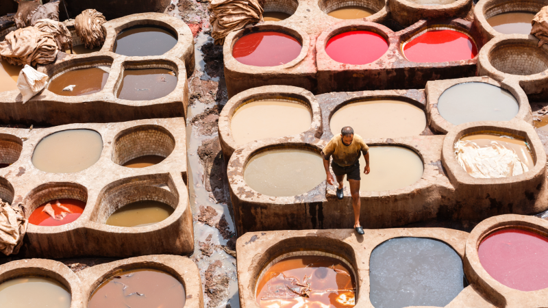 Tanneries in Fes, Morocco