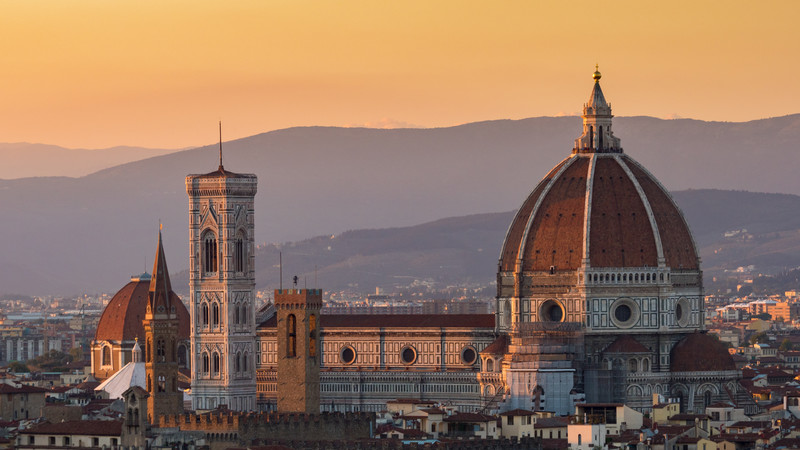 Florence’s Duomo at sunset